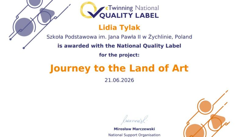 Nasza szkoła wyróżniona Krajową Odznaką Jakości- National Quality Label!