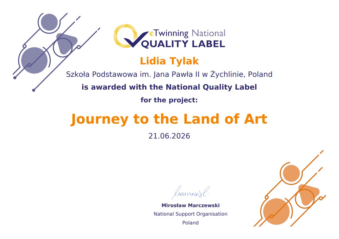 Nasza szkoła wyróżniona Krajową Odznaką Jakości- National Quality Label!